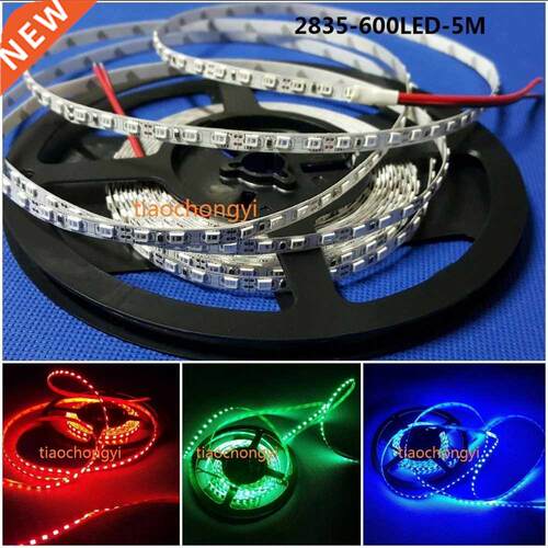 16Ft 5M Warm Whte Red Green Blue SMD 2835 600LEDs Strp DC1