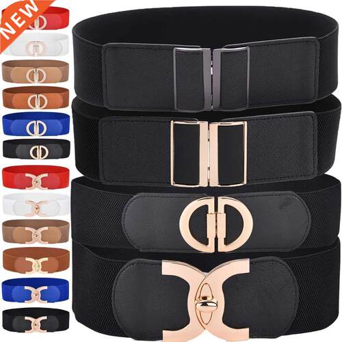 Women Wide Sretchy Belt Fashion Vintage Elastic Female Waist
