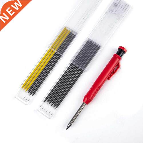 Solid Carpenter Pencil Set With 7 Refill Set Leads Built-in