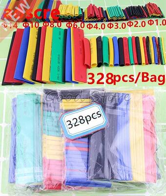 328Pcs Assorted Polyolefin Heat Shrink Tubing Tube Cable Sle