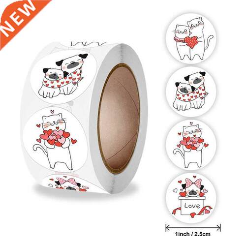 Valentine's Day Cute animals Stickers Love Heart Seal Label