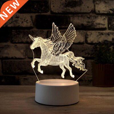 LED Acrylic Table Lamp Pegasus Football Night Lamp Bedroom
