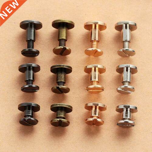 10PC Leather Craft Solid Nail Bolt Bookkeeping Round Head Sc