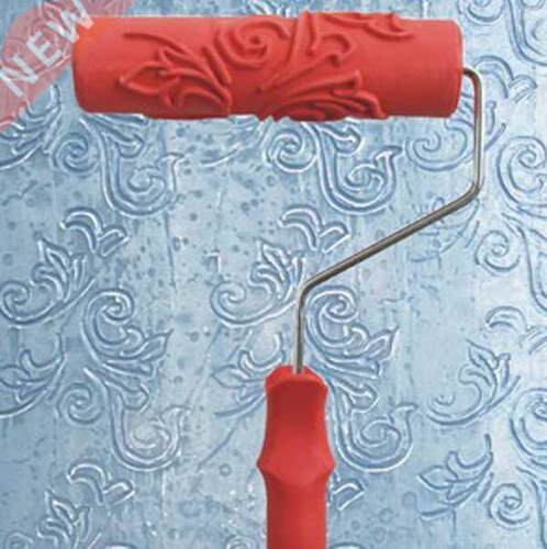 7inch Embossing Paint Roller Painting Brush Sleeve w/Handle