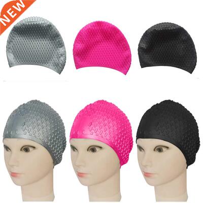 1PC Men Women Silicone Rubber Swimming Cap 3D Ergonomic