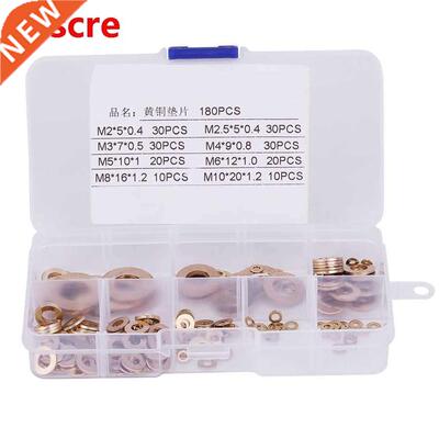 170Pcs/Box Brass Flat Washer Assortment Set M2/M2.5/M/M4/M5