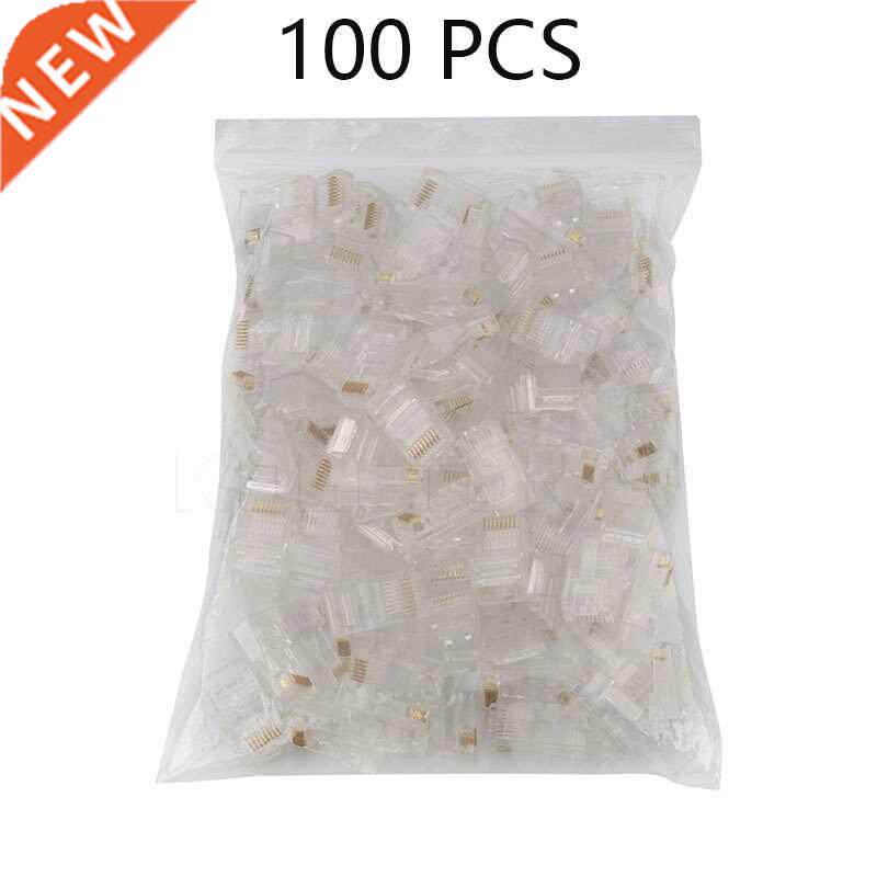 50/100 Peces 8P8C RJ45 Modular Plug for Network CAT5 LAN Pr - 实物图