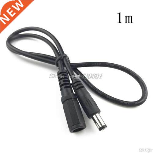 1M DC 5.5mm x 2.1mm Power Male to Female Barrel Plug Connect