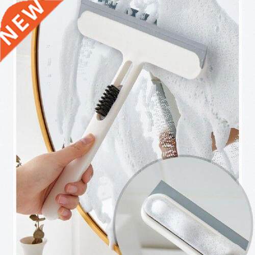 Three-In-One Glass Cleaning Brush Double-Sided Wiper Screen