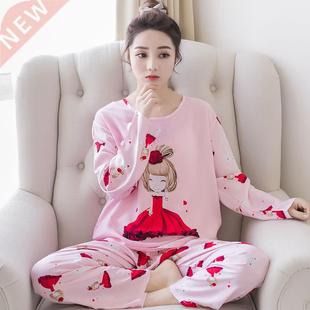 Sets Pajamas Spring Autumn Women Generation Carton Thin Wome