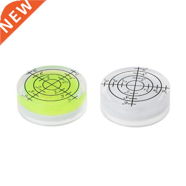 2pcs 32*12mm Round Bubble Level White Green Bullseye Spirit