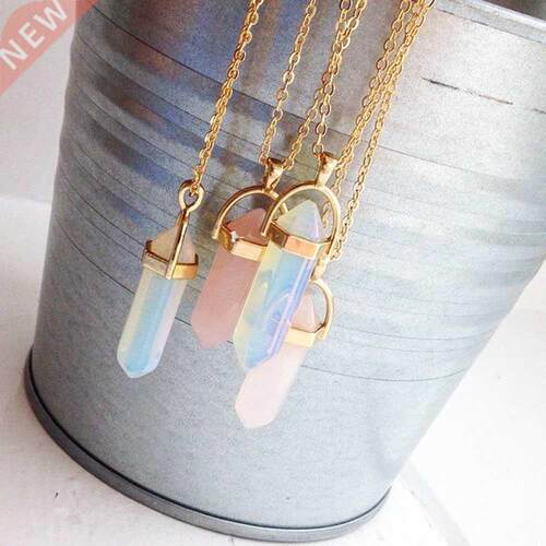 IPAR Fashion nd Crystals Necklace ohemian Hexagon Opal Pe