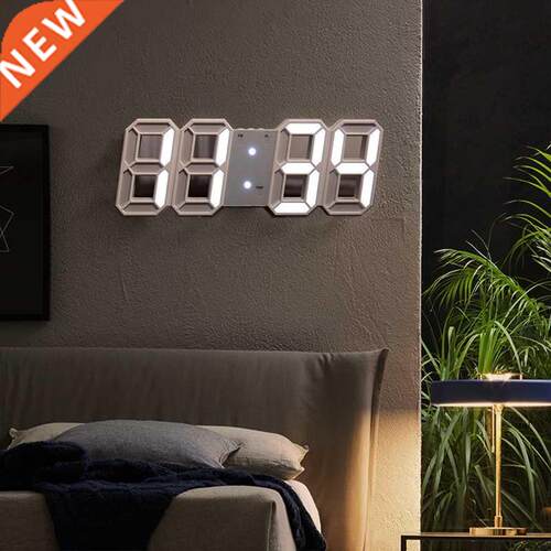 Portable Led Digital Wall Clock Date Time Temperature Nightl
