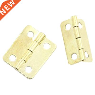50pcs Door Hinge 4 Holes 19mmx17mm(6/8 x5/8 inch) Light Gold