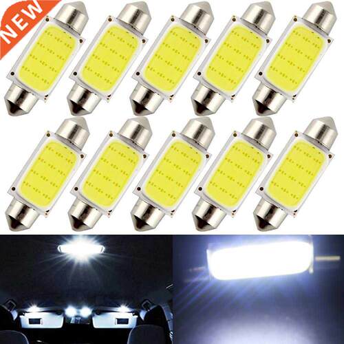 10Pcs White COB C5W Car Auto Festoon Dome Interior LED Light