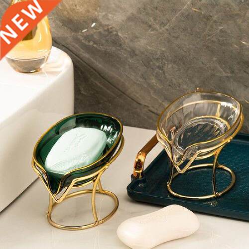 Leaf Shape Soap Box Drain Iron Rack Soap Holder Laundry