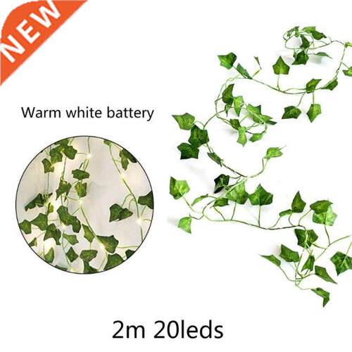 2M 20 LED Artificial Plants String Light Maple Leaf Green Vi