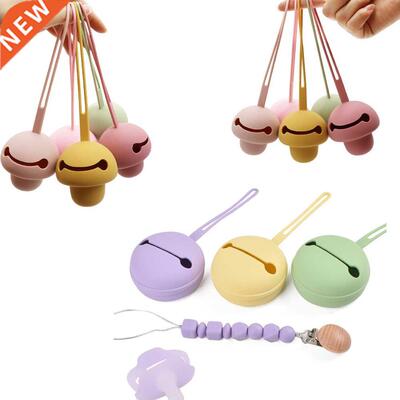 Baby Silicone Pacifier Holder Infant Nipple Storage Box Food
