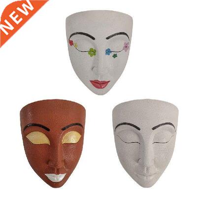 Girls Face Flower Pot Head Wall Planter Resin Face Flower