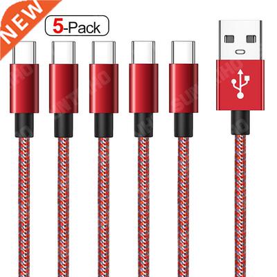 5 Pack 3A Type C Cable For Samsung S20 S10 Plus Fast Charger