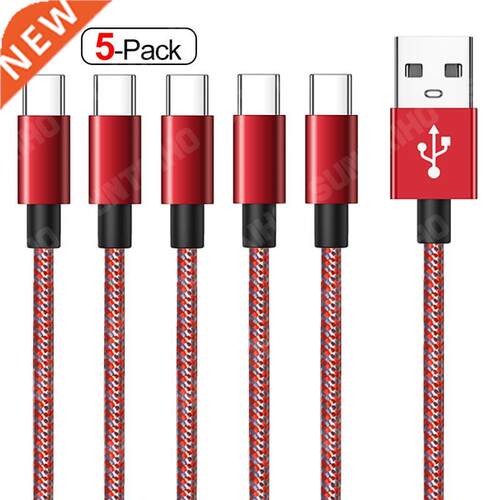 5 Pack 3A Type C Cable For Samsung S20 S10 Plus Fast Charger