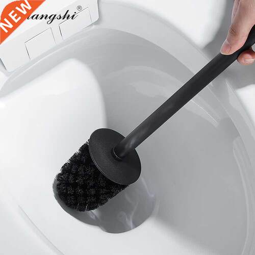 Stainless Steel Toilet Brush Holder Black Color Clean Tool D