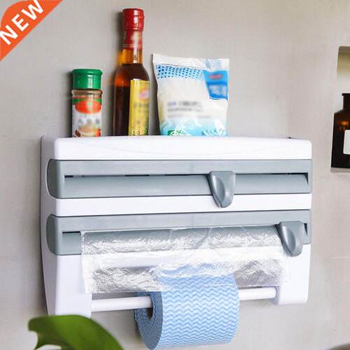 Wall-Mount Paper Towel Holder Kitchen Organizer Preservative