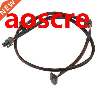 Modular PSU 6Pin to -Port SATA Power Cable 18AWG Wire 80cm