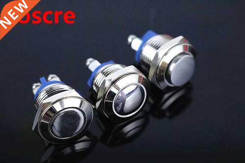 Free ship 16mm Starter Switch Boat Horn Momentary Steel Meta