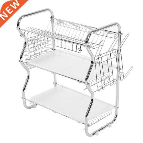 3 Tiers Home Kitchen Dish Plate Bowl Cup Drying Rack Drainer