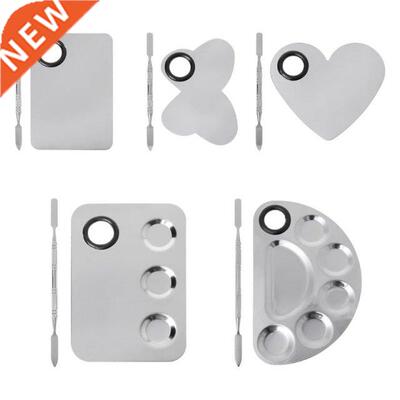 Stainless Steel Paint Palette Tray Mixing Rod Spatula Set Fo