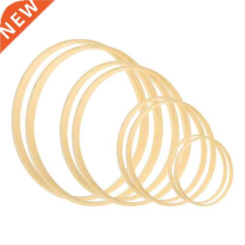 8 Pack Wreath Bamboo Rings 4 Sizes Floral Macrame Hoop Rings