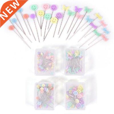 50pcs Patchwork Needle Craft Flower Button Head Pins