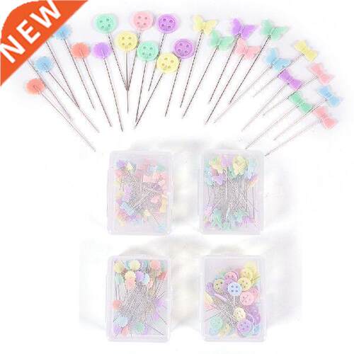50pcs Patchwork Needle Craft Flower Button Head Pins