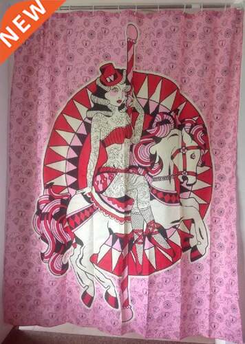 Punk modern girl Shower Curtain Bathroom Waterproof