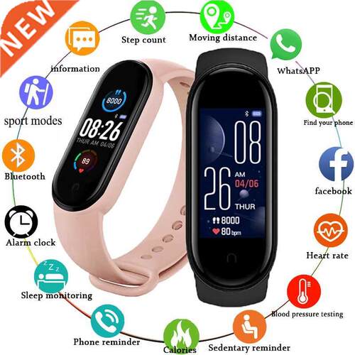 M5 Men Women Smart Watch Sport Smartwatch Heart Rate Blood P