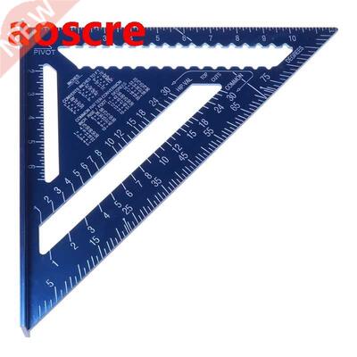 7/12 Inch Metric Triangle Angle Ruler Aluminum Alloy Measuri