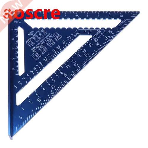 7/12 Inch Metric Triangle Angle Ruler Aluminum Alloy Measuri