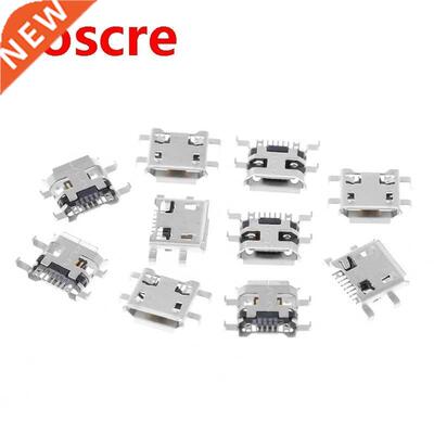 10 Pcs Micro USB Type B Female Socket Connector 5Pin 0.72mm