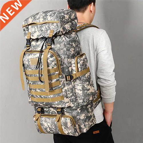 80L Waterproof Molle Camo Tactical Backpack Military Army Hi