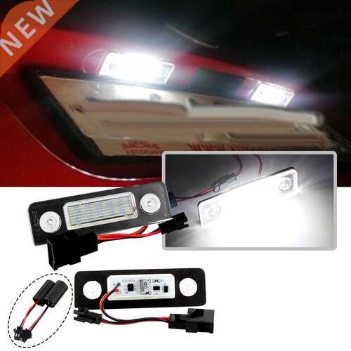 2X White Canbus Error Free LED License Number Plate Light fo