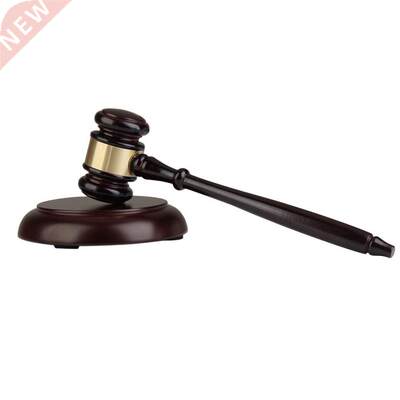 Wooden judge's gavel auction hammer with sound block for att