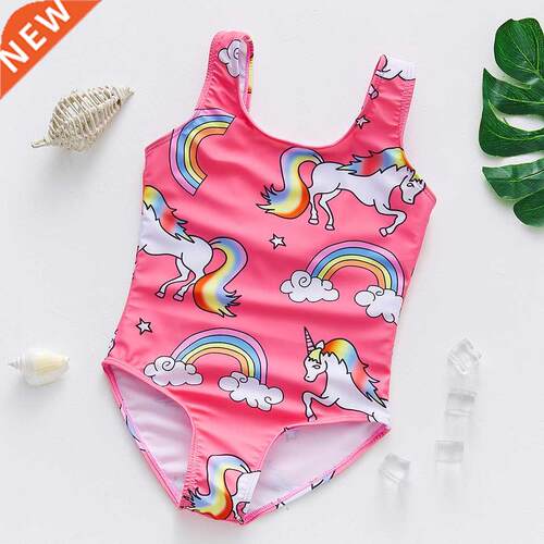 NEW Unicorn Girls Swimwe 2~11Yes Children Swimsuit One P