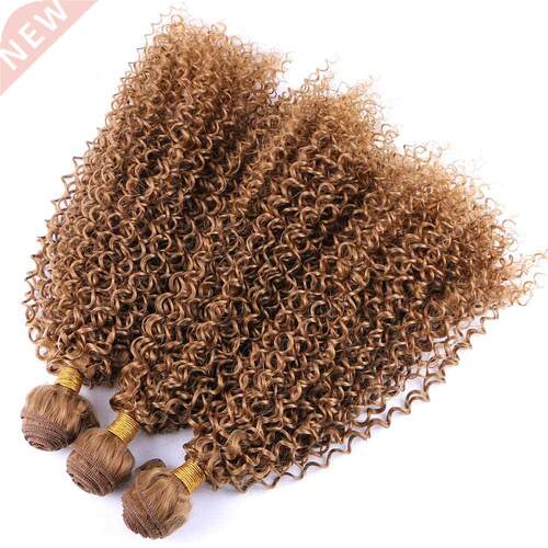 Golden color afro kinky curly synthetic hair extension 100g/