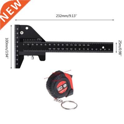 7ME T-Type Woodworking Ruler Aluminum Alloy Measure Scribin