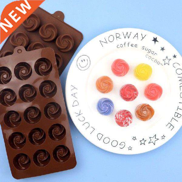Silicone Flower Rose Swirl Shape Chocolate Mold Jelly Cany