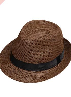 Children Sunhat Kids Summer Beach Straw Hat Jazz Panama Tril