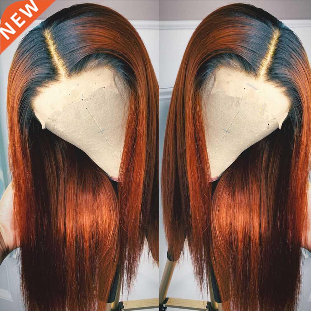 26inchHeat Resistant Hair Ombre Orange Synthetic Lace Front