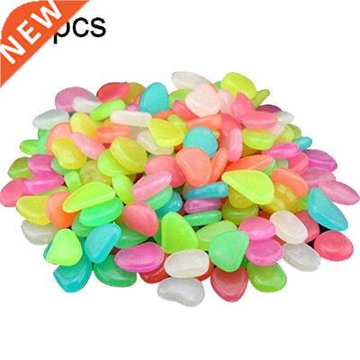 50Pcs Glow in Dark Garden Pebble Walkway Aquarium Luminous