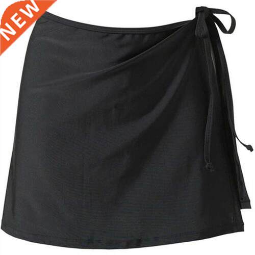 Women Fashion Beach Vacation Bikini Skirt Solid Color Lace-U